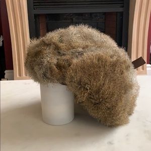 Faux fur trapper hat with lining